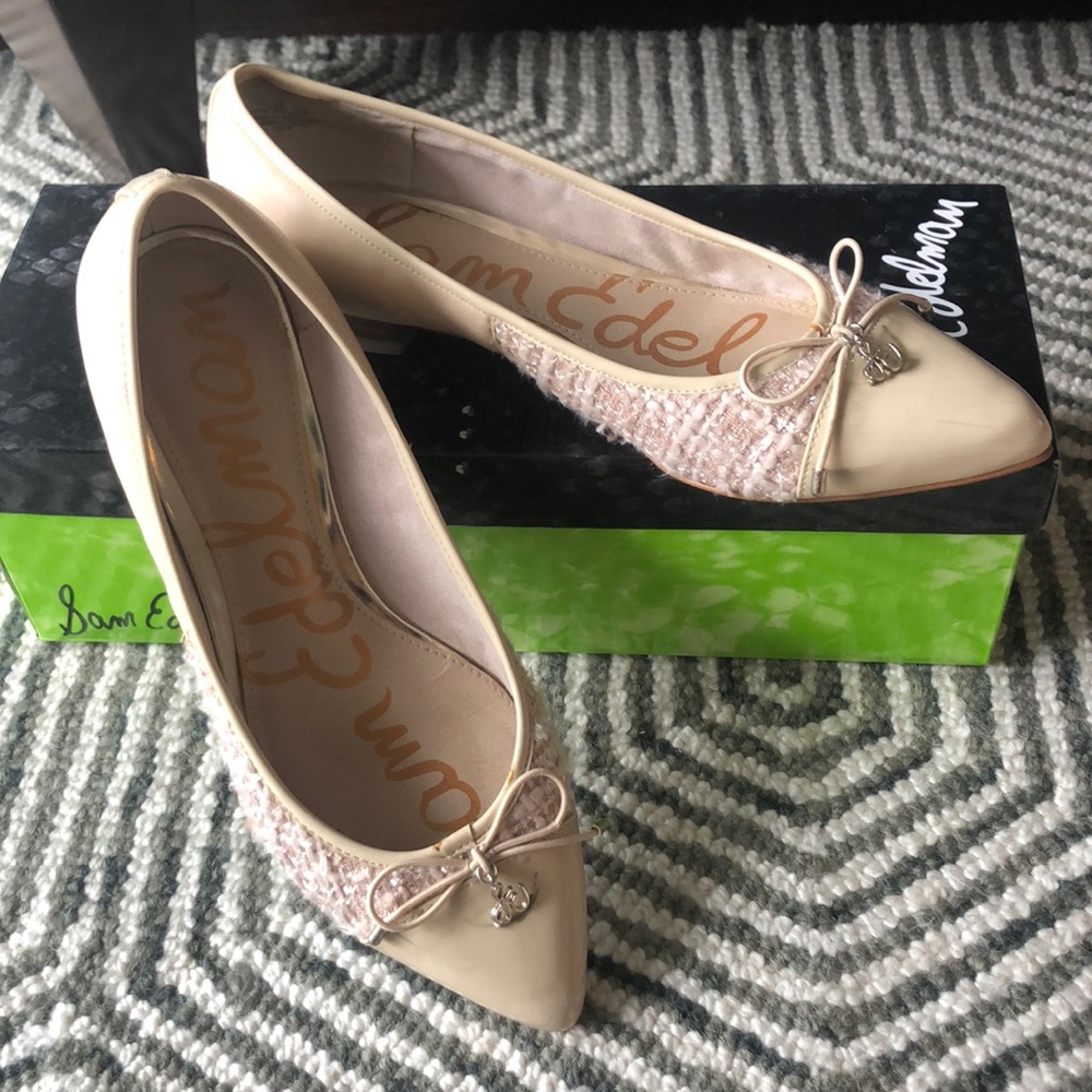 Sam Edelman Lilly flats in Nude Boucle 6.5